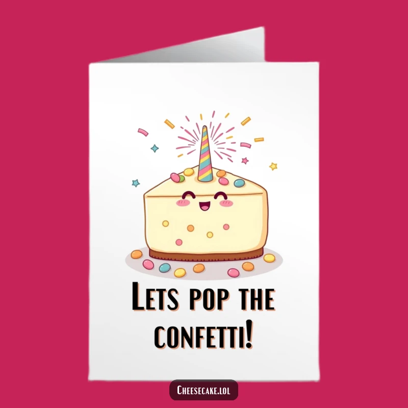 Free Printable Congrats Card: Candy Shower Cheesecake Celebration Downloadable Gift