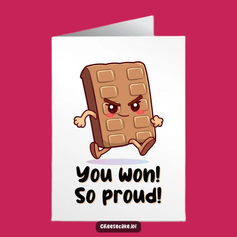 Free Printable Congrats Card: Chocolate Bar Wins the Race for You!