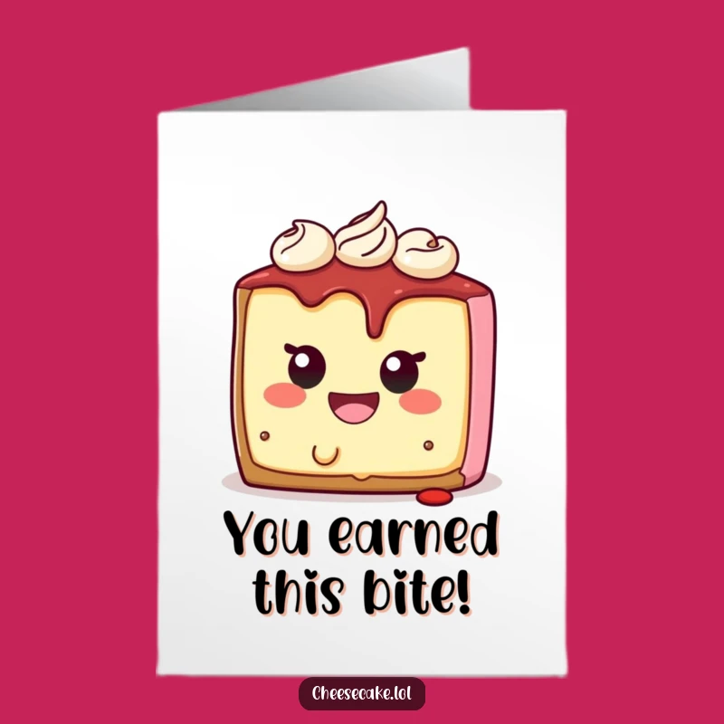 Free Printable Congrats Card: Self-Biting Cheesecake - Hilarious DIY Downloadable