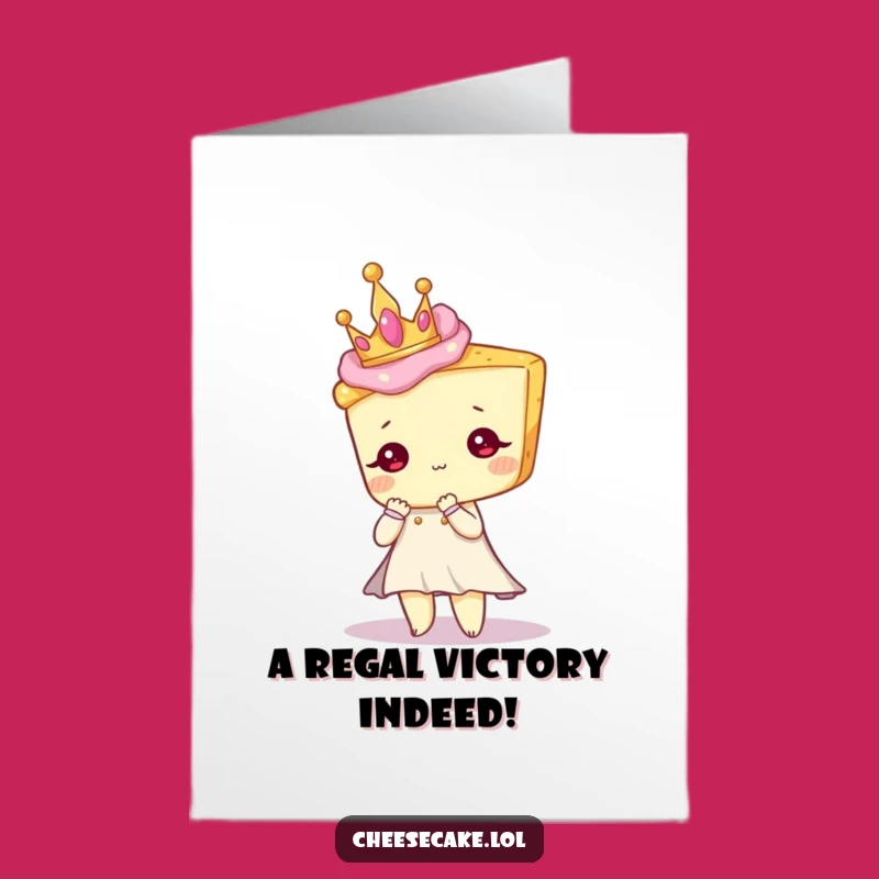 Free Printable Congratulations Card: Regal Cheesecake for a Sophisticated, Funny, Downloadable Acknowledgment