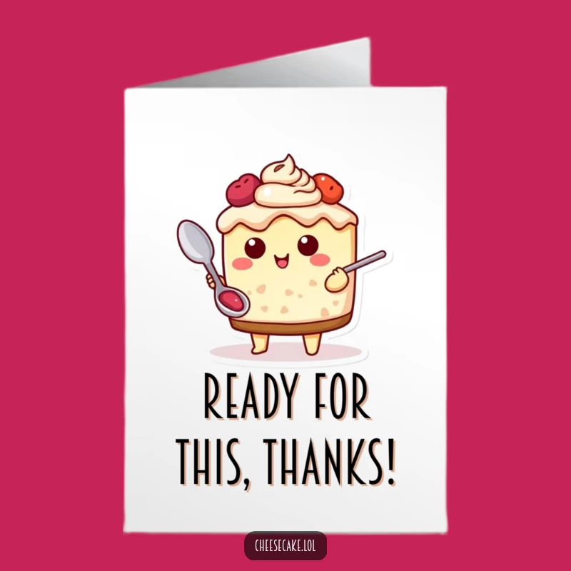 Free Printable Thank You Card: Adventurous Cheesecake Spoon Gratitude Downloadable Gift