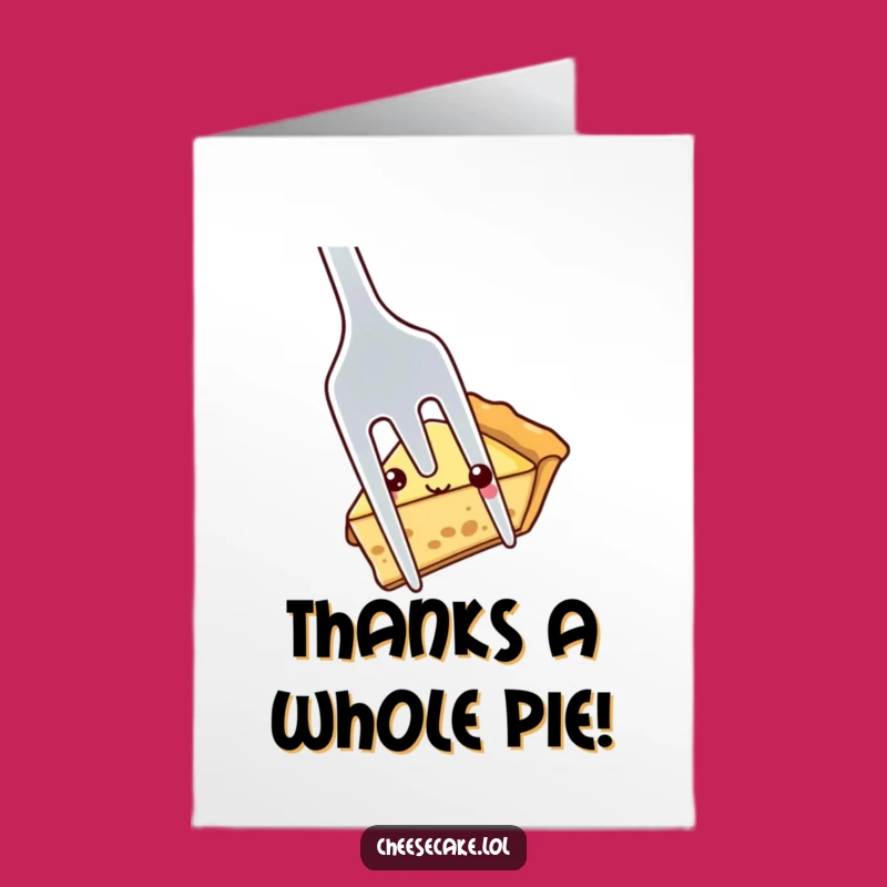 Free Printable Thank You Card: Shy Pie Slice Thanks, Special Downloadable Gift