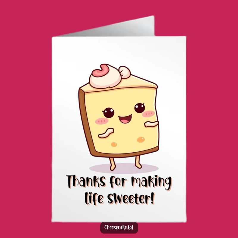 Free Printable Cheesecake Shimmy Thank You Card: A Sweet Way to Say Thanks Downloadable Gift