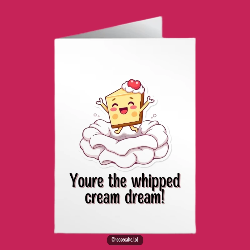 Free Printable Thank You Card: Cheesecake Whipped Cream Bliss for a Grateful, Downloadable Note
