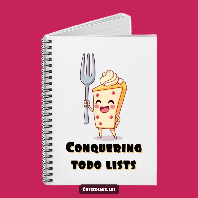 Funny Cheesecake Fork Hero Notebook, Jot Down Ideas with Heroic Flair