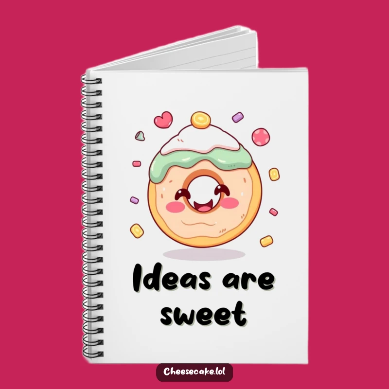 Funny Donut Juggling Candy Notebook - Write Down Sweet Ideas with Humor