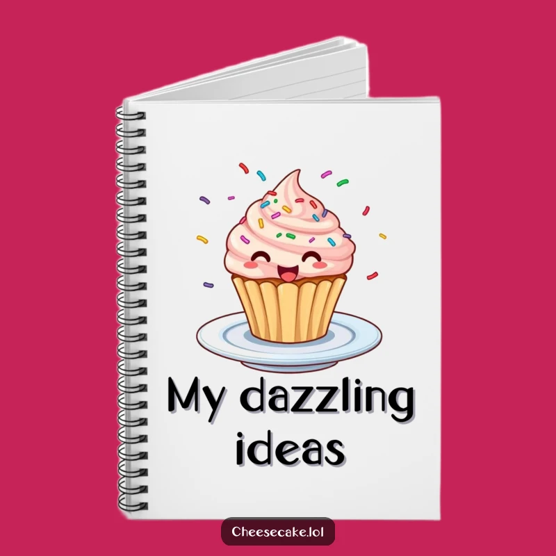 Funny Excited Cupcake Notebook - Sprinkly Dancer Journal Gift