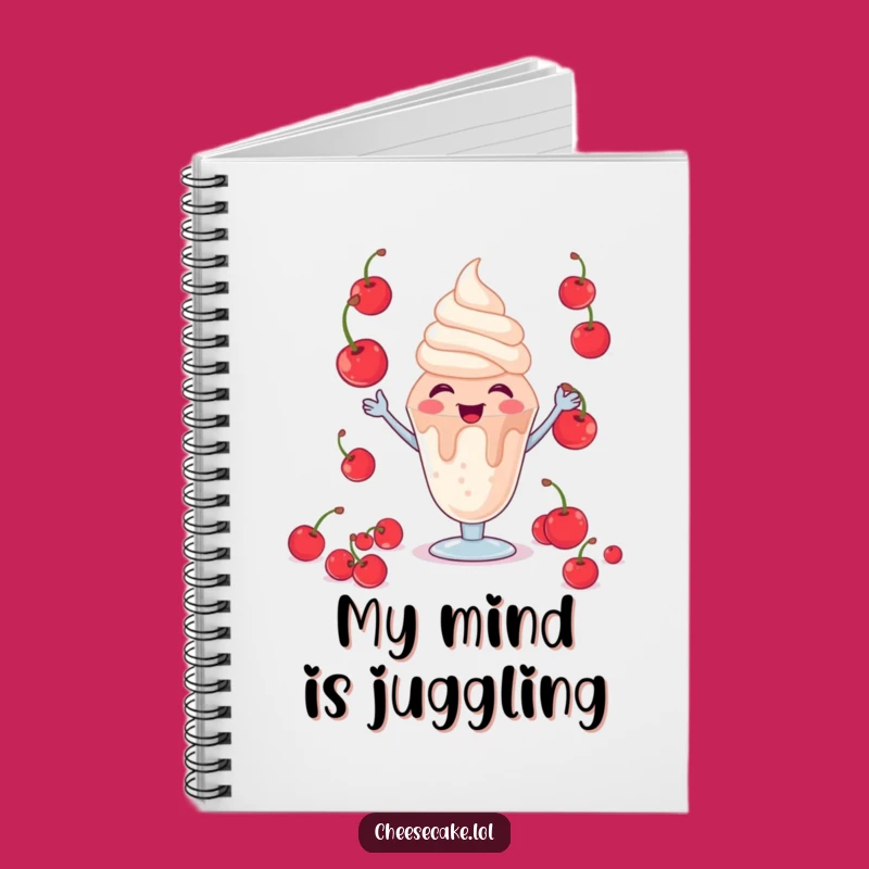 Funny Giggling Sundae Notebook: Jot Down Ideas with Juggling Cherries, Sweet Stationery Gift