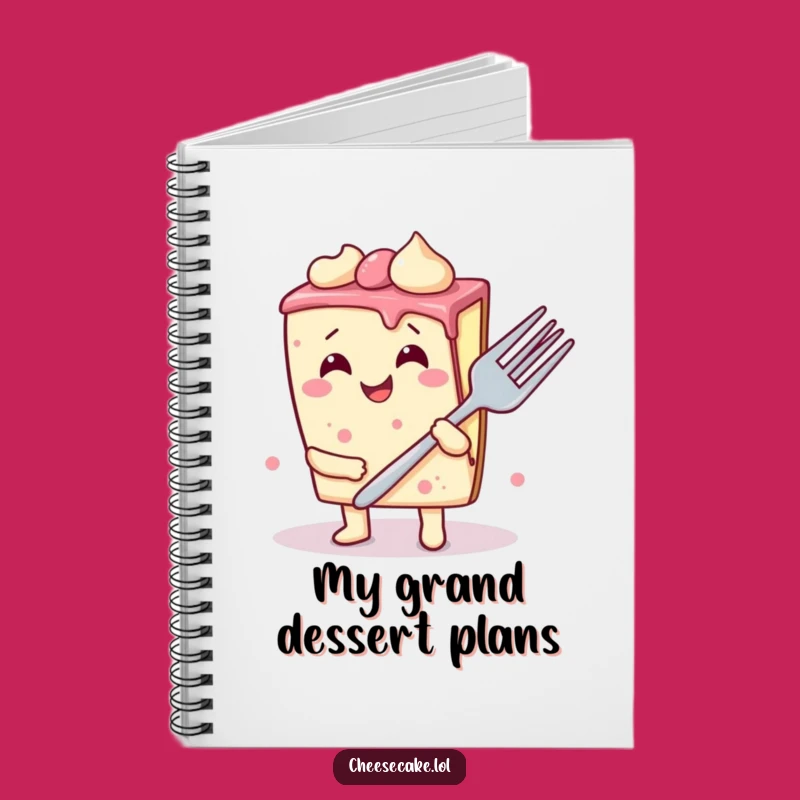 Funny Wobbly Cheesecake Notebook: Giggle Journal with Giant Fork, Perfect for Notes!