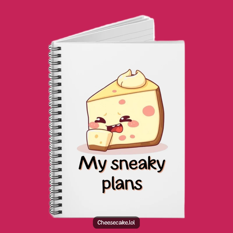 Funny Cheesecake Notebook: Mischievous Slice Eating Itself, Journal Your Laughs!