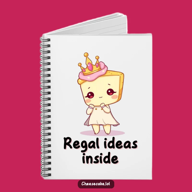 Funny Royal Cheesecake Notebook: Jot Down Ideas with Regal Flair