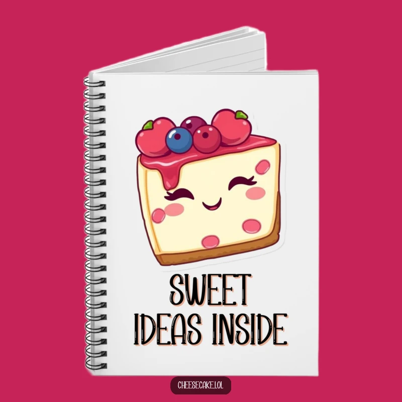 Funny Cheesecake Notebook, Journal of Sweet Winks, Hilarious Gift for Dessert Lovers