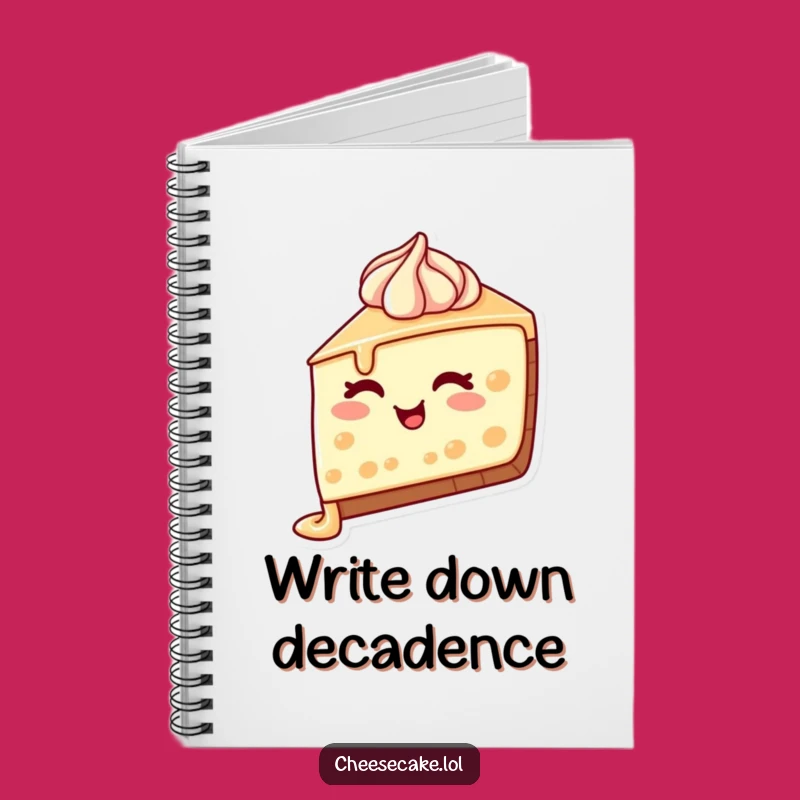 Funny Cheesecake Wink Notebook: Jot Down Ideas With Sweet Humor, A Perfect Funny Gift
