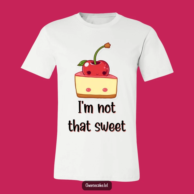 Funny Shy Cheesecake Cherry Blusher T-Shirt - Cute & Bashful Tee!