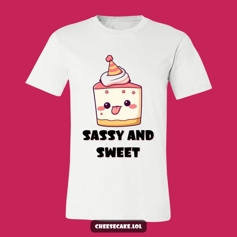 Funny Cheesecake T-Shirt, Playful Party Tongue Out Tee, Hilarious Gift for Fun Lovers