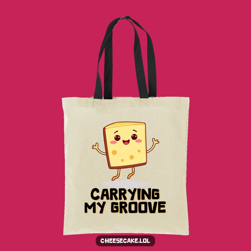 Funny Cheesecake Jig Tote Bag: Carry Your Essentials with Dessert Delight