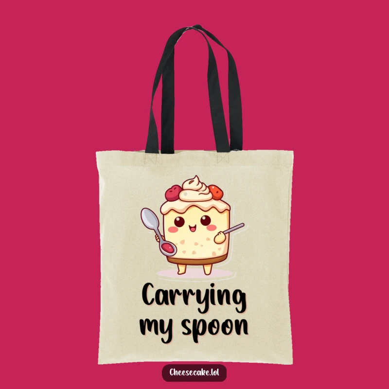 Funny Cheesecake Adventure Tote Bag: Carry Your Utensils For Deliciousness, A Practical Funny Gift