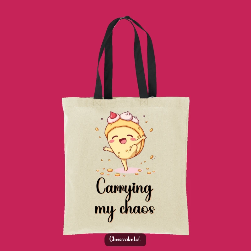 Funny Cheesecake Cartwheel Tote Bag: Carry Your Laughs and Desserts