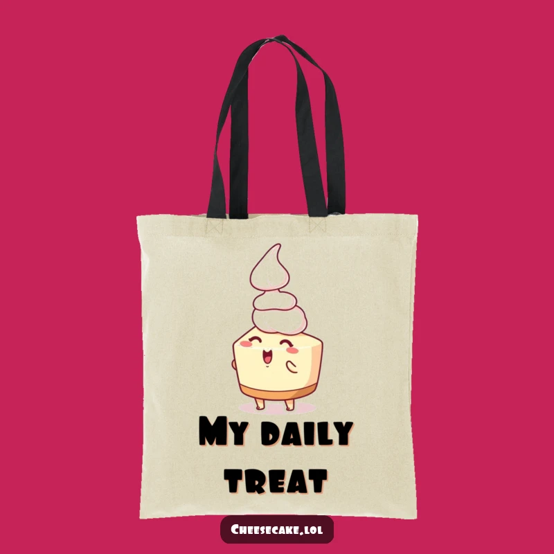 Funny Cheesecake Whipped Cream Tote Bag: Carry Sweetness and Smiles