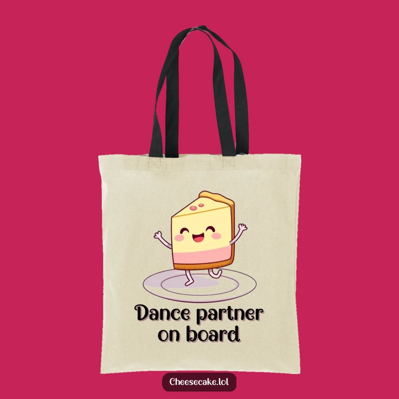 Funny Dancing Cheesecake Tote Bag: Carry Your Essentials with Joyful Style