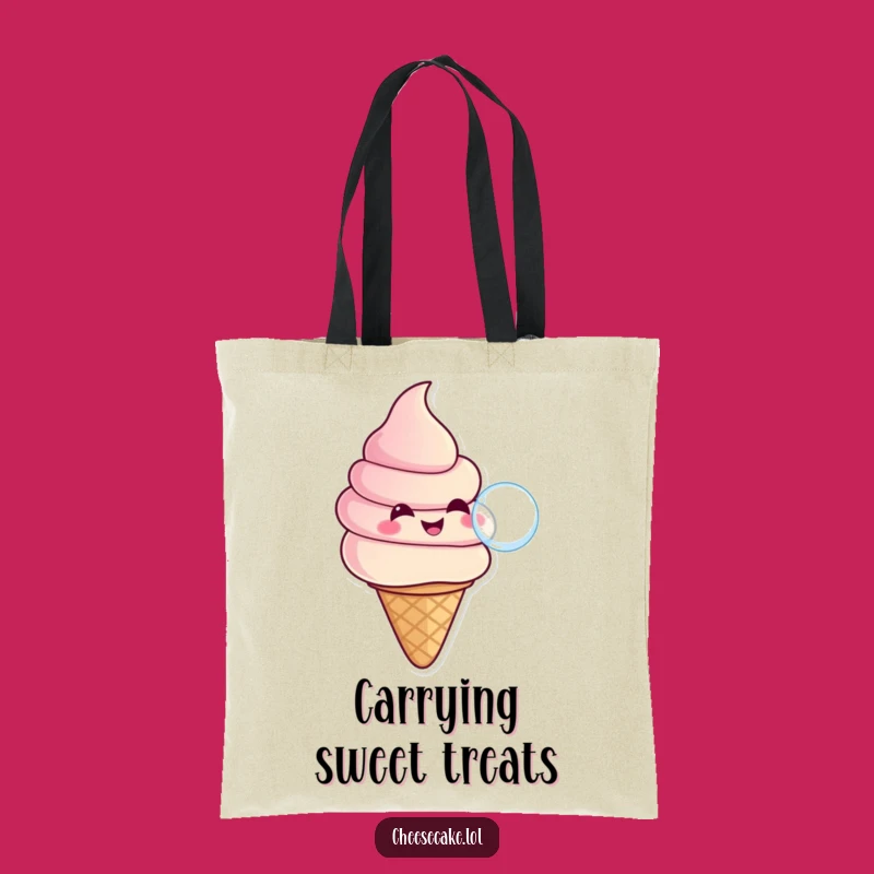 Funny Ice Cream Bubble Tote Bag: Carry Your Coolness with This Funny Gift!